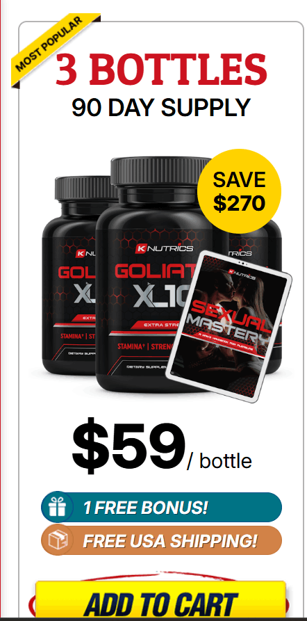 Goliath XL10 3 bottles